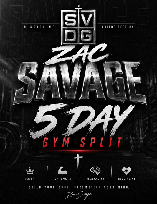 Zac Savage 5 Day Gym Split